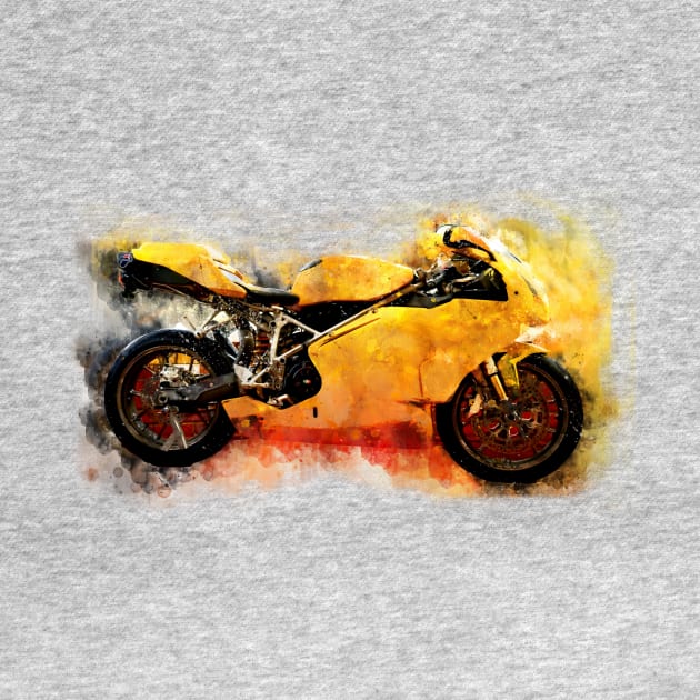 Yellow motorcycle by MSB